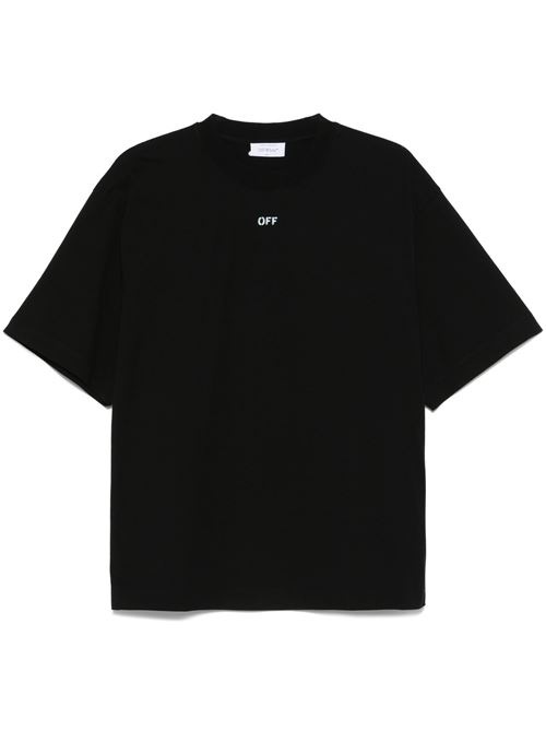 Black logo t-shirt OFF WHITE | OMAA120S25JER00F1041